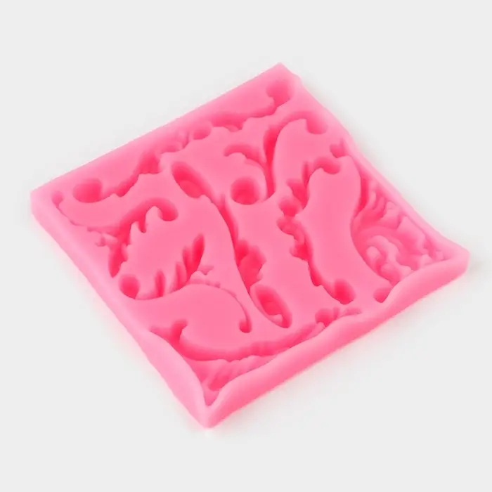 Молд для заливки &laquo;Вензельный оттиск&raquo;, 9.8&times;1.2 см, силикон, МИКС