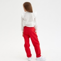 Джинсы для девочки MINAKU: Casual collection KIDS, цвет красный, рост 134 см