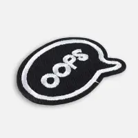 Термоаппликация Oops, 4.8×3.8 см, фасовка 10 шт., чёрная