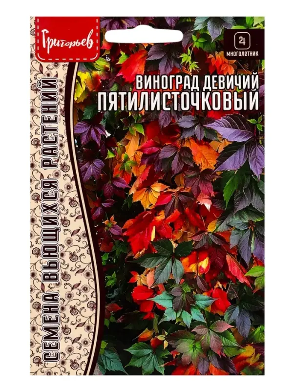 Семена Виноград девичий &laquo;Пятилисточковый&raquo;, 5 шт., &laquo;Григорьев&raquo;