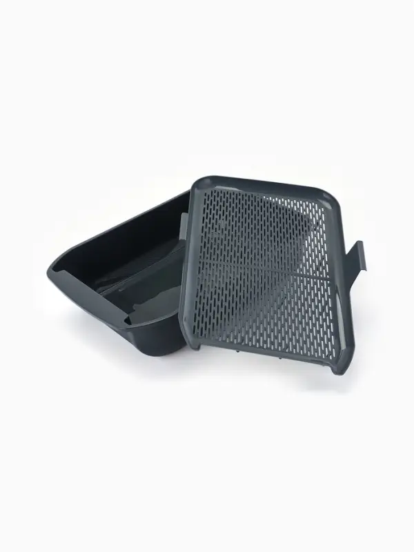 Туалет для кошек &laquo;Марсель&raquo;, 50&times;34.5&times;12 см, глубокий, с сеткой, полипропилен, серый