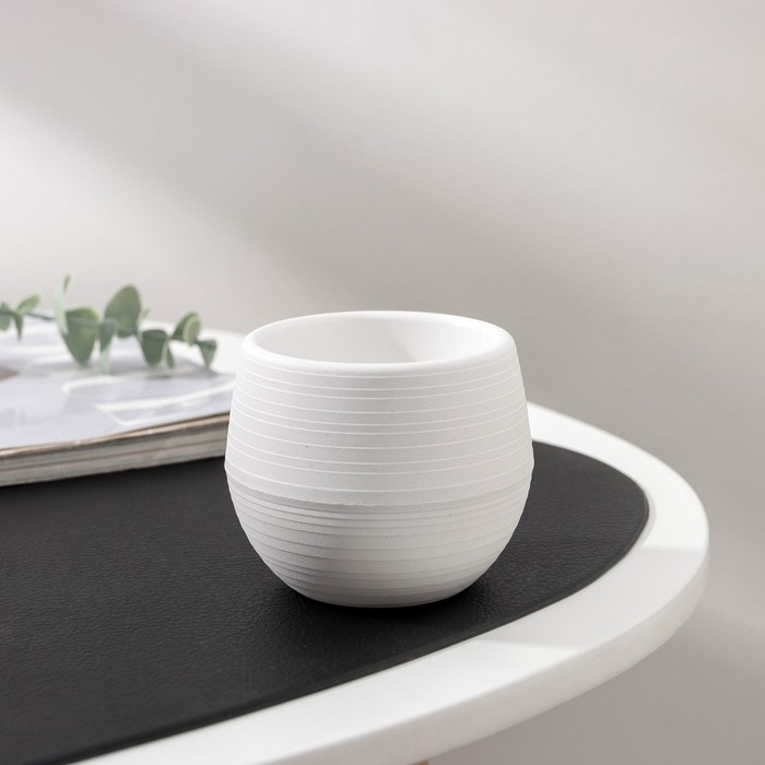 Горшок для цветов с поддоном «Япония», 125 мл, d=8 см, h=6,5 см, цвет белый Горшок для цветов с поддоном «Япония», 125 мл, d=8 см, h=6,5 см, цвет белый