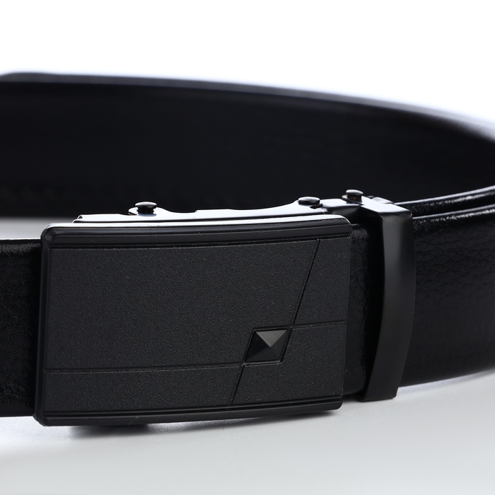 Ремень мужской, ширина 4 см, пряжка автомат, цвет чёрный Ремень мужской, ширина 4 см, пряжка автомат, цвет чёрный