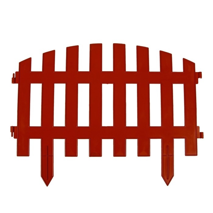 Ограждение декоративное, 35 × 210 см, 5 секций, пластик, терракотовое, RENESSANS, Greengo