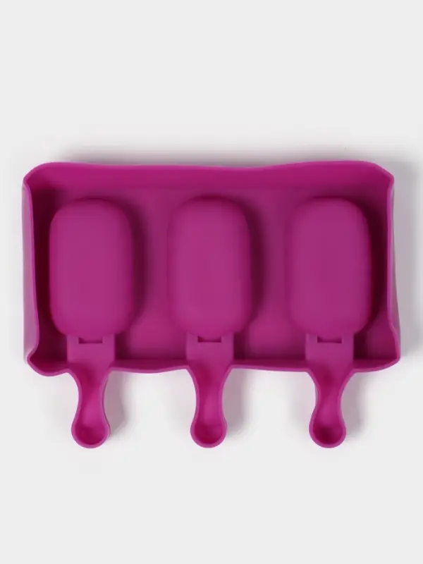 Форма для мороженого «Эскимо волна», силикон, 19.4×13 см, 3 ячейки (7×4 см), МИКС Форма для мороженого «Эскимо волна», силикон, 19.4×13 см, 3 ячейки (7×4 см), МИКС