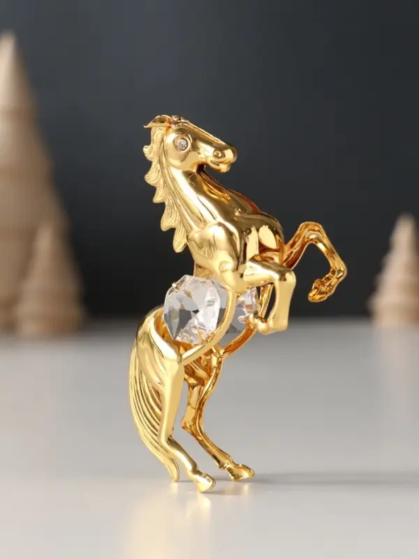 Сувенир Лошадь с 2 прозрачными хрусталиками, 5,5х2х8 см. Сувенир Лошадь с 2 прозрачными хрусталиками, 5,5х2х8 см.