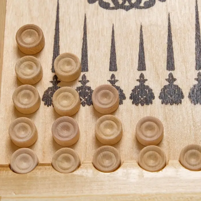 Настольная игра нарды TAKE IT EASY, деревянные большие, 30&times;30 см, кубик 2 шт.