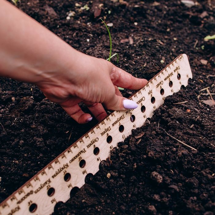 Линейка для посадки семян, 40 см, Greengo Линейка для посадки семян, 40 см, Greengo