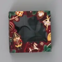 Коробка для 9 конфет &laquo;Роскошный щелкунчик&raquo;, 14.7&times;14.7&times;3.5 см