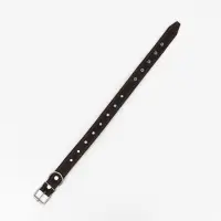 Ошейник &laquo;Строгий шип&raquo;, 70&times;3.5 см, ОШ 45-60 см, кожа, чёрный