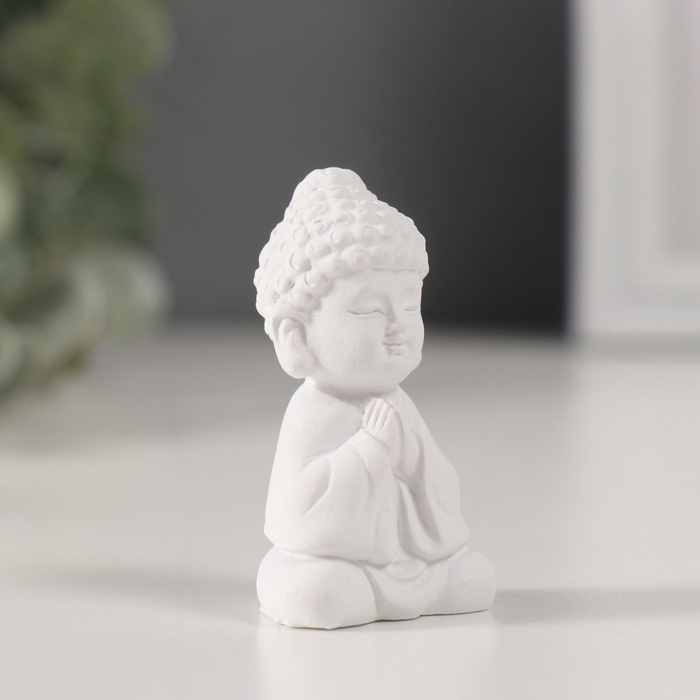 Сувенир полистоун Сувенир полистоун "Будда - медитация" белый 2х3х5,5 см