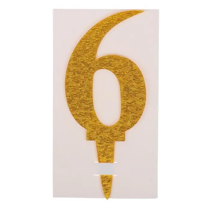 Топпер для торта «6», акрил, МИКС Топпер для торта «6», акрил, МИКС