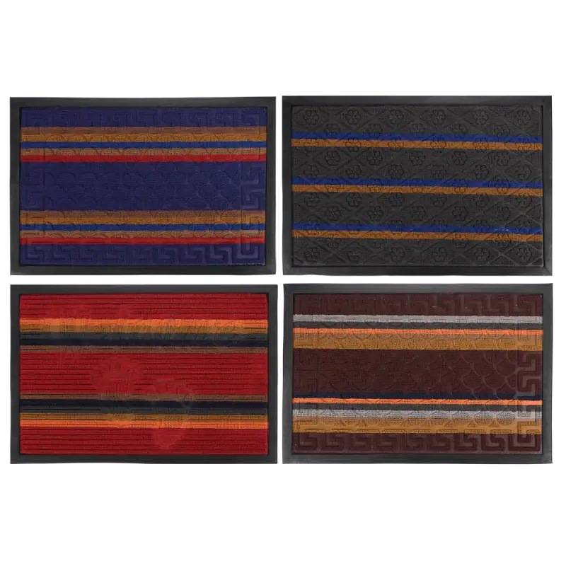 Коврик придверный яркая полоска тм VETTA, 40x60см, ворсовый с резиновой каймой, 4 диз.