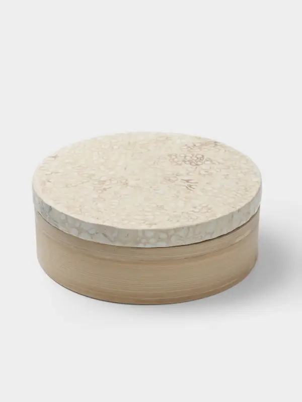 Банка для сыпучих продуктов, 16&times;16&times;7.5 см, бамбук