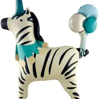 Воздушный шар фольгированный 3D 43" &laquo;Цирк. Зебра в колпачке&raquo;, только под воздух