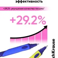 Ручка шариковая ErichKrause. ErgoLine Kids Ultra Glide, синий стержень, узел 0.5 - 0.7 мм, эргономичный держатель, МИКС