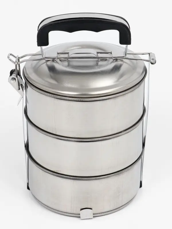 Ланч бокс TAKE IT EASY &laquo;Альструп&raquo;, 2.1 л, 3 уровня, нержавеющая сталь, серебристый