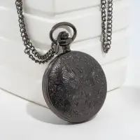 Часы карманные &laquo;Бонжур&raquo;, кварцевые, циферблат d=4 см, 5.5&times;4.5 см, цепочка 80 см