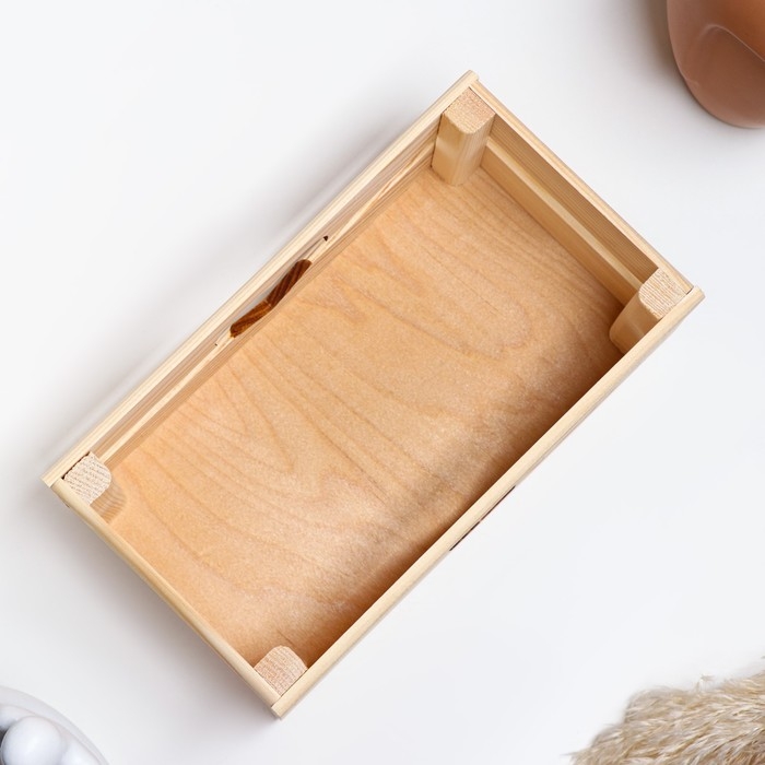 Кашпо деревянное 24.5×13.5×9 см Кашпо деревянное 24.5×13.5×9 см "Двушка Лайт" реечное, сердце, натуральный Дарим Красиво