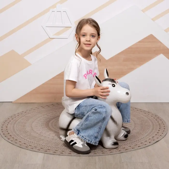 Попрыгун ZABIAKA &laquo;Зебра&raquo;, 55&times;29&times;50 см, белый