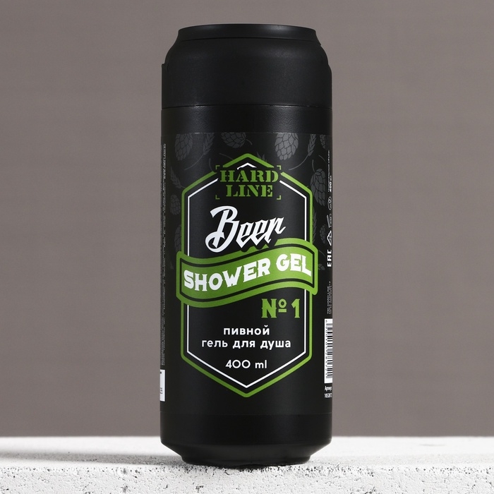 Гель для душа во флаконе пиво, 400 мл, HARD LINE Гель для душа во флаконе пиво, 400 мл, HARD LINE