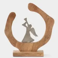 Сувенир интерьерный в деревянном кольце &laquo;Ангел&raquo;, 25&times;8&times;28 см