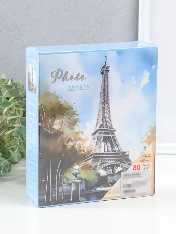 Фотоальбом на 80 фото 10х15 см "Парк у Эйфелевой башни" в коробке 5х19х22,8 см