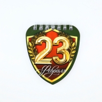 Подарочный набор, блокнот 15×21 см, 32 листа и фигурная ручка «23 февраля, защитнику отечества»