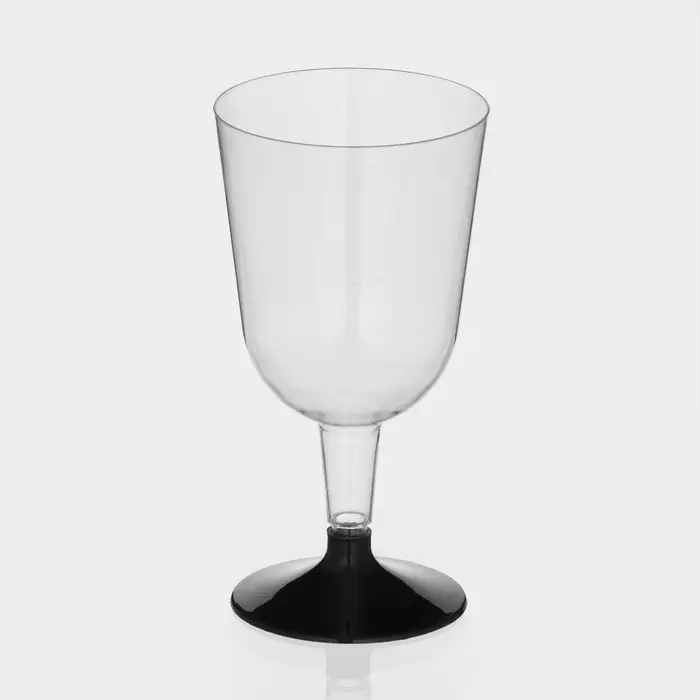 Бокал пластиковый одноразовый для вина «Кристалл», 200 мл, 6 шт/уп, цвет МИКС