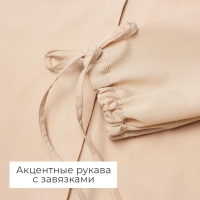 Комплект женский (блузка, шорты) MINAKU: Casual Collection цвет бежевый, р-р 42