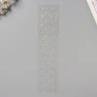 Наклейка - стразы &laquo;Подвесы&raquo;, на шею, запястье, серебро, 35&times;8 см