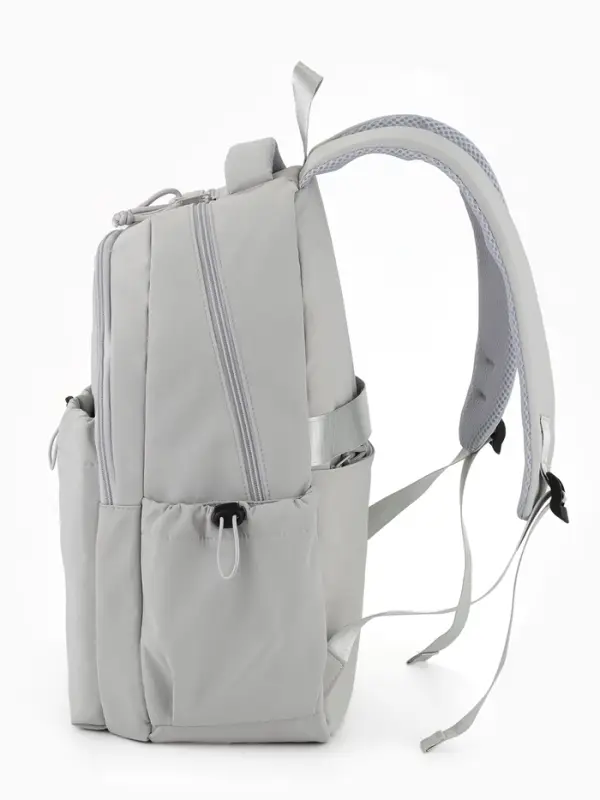 Рюкзак школьный, однотонный, 32&times;14&times;45 см, серый