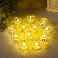 Светодиодная свеча LED - ночник RISALUX &laquo;Сердце в льдинке&raquo;, 3&times;LR1130, прозрачный, 5.5&times;5.5&times;3.3 см