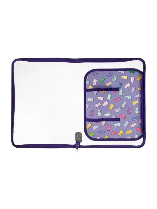 Папка для труда А4 Gummy, молния вокруг/откидная планка