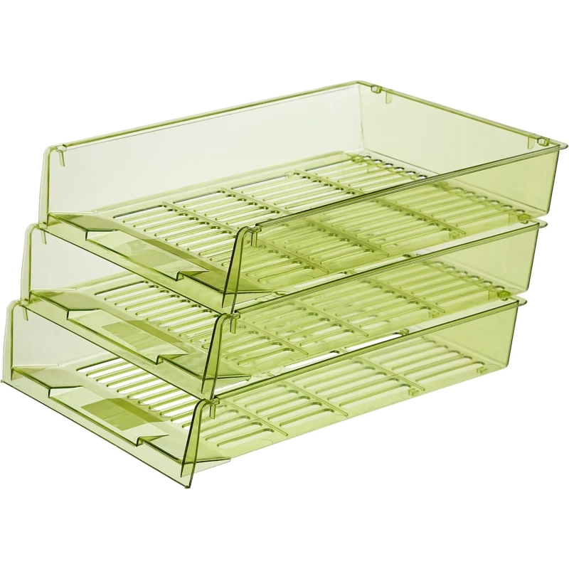 Лоток горизонтальный Attache Bright Colours решетчатый прозрачный зеленый