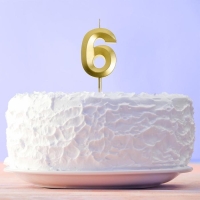 Свеча для торта, цифра «6», 11,5 х 2,3 см
