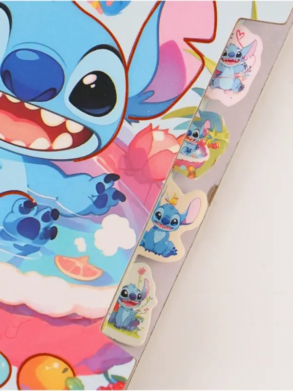 Блокнот с разделителями А6 “Стич в бассейне”, 65л