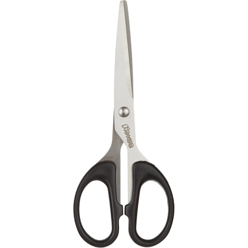 Ножницы КОМУС 160 мм с пластик. эллиптическими ручками, цвет черный