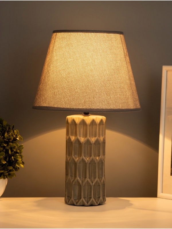 Лампа настольная Лампа настольная "Лирика" 40Вт Е14 серый 24х24х38см