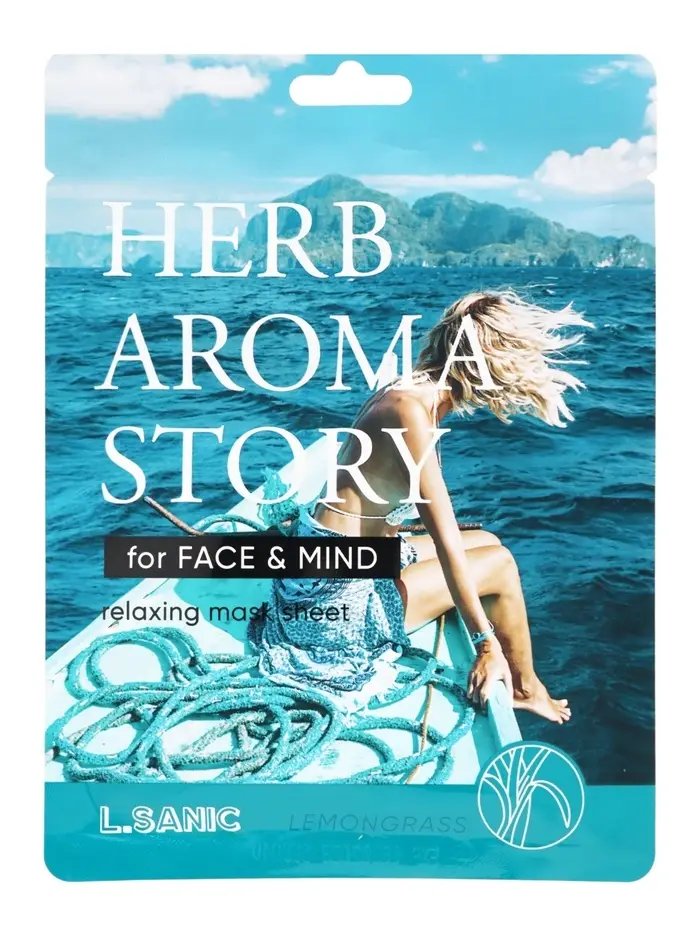 Тканевая маска с экстрактом лемонграсса и эффектом ароматерапии, 25мл, L.Sanic