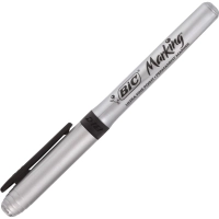 Маркер перманентный BIC резиновый грип, черный, 0,7мм