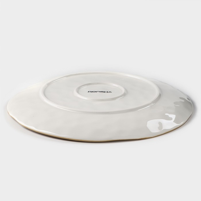 Тарелка фарфоровая Доляна Organic Gold, d=27,5 см, цвет белый Тарелка фарфоровая Доляна Organic Gold, d=27,5 см, цвет белый