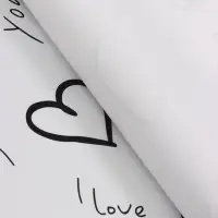 Пленка для цветов, "Бабочки и сердца", 57х57 см