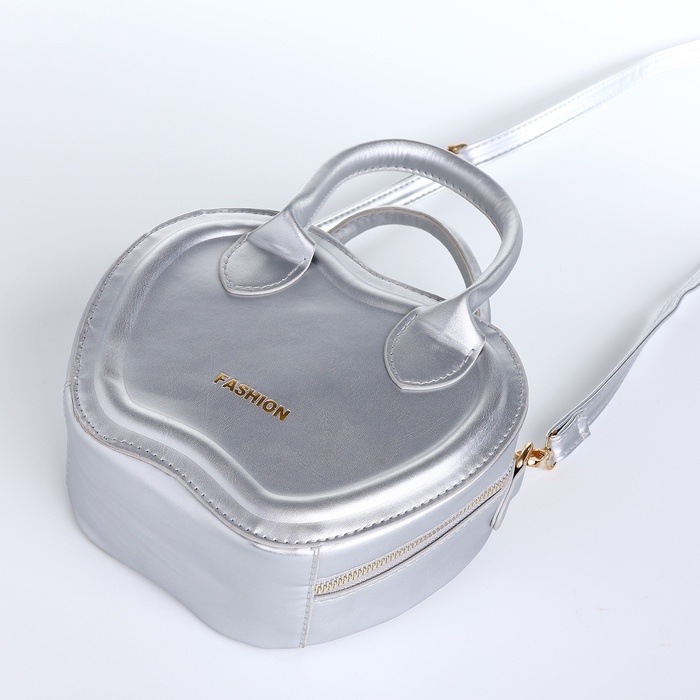 Сумка женская кросс-боди на молнии, цвет серебряный Сумка женская кросс-боди на молнии, цвет серебряный