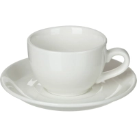 Кофейная пара Chan Wave Classic Шоко, фарфор, белый, 90мл, фк 875