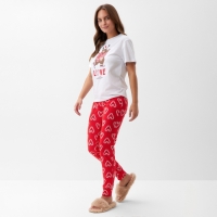 Пижама новогодняя женская (футболка и брюки) KAFTAN "Love" размер 52-54