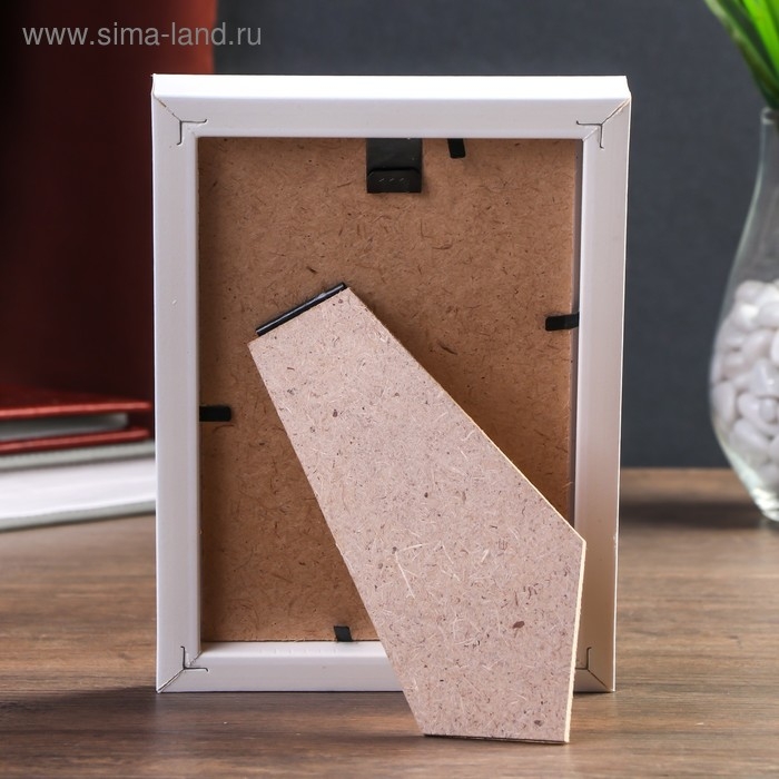 Фоторамка пластик Фоторамка пластик "МИРАМ" 10х15 см, 861 белый (пластиковый экран)