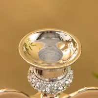 Подсвечник "Крылья" с кристаллами, алюминий 11х6,5х16 см