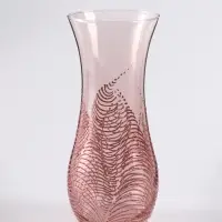 Ваза «Тодес» волна, h=26 см, стекло, светло-розовая Ваза «Тодес» волна, h=26 см, стекло, светло-розовая