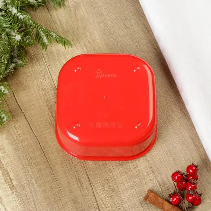 Ланч-бокс новогодний Сима-ленд «С новым годом», 700 мл, красный